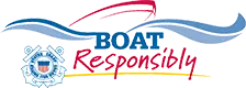 Boat Responsibly" logo featuring a stylized wave and boat graphic, with the U.S.